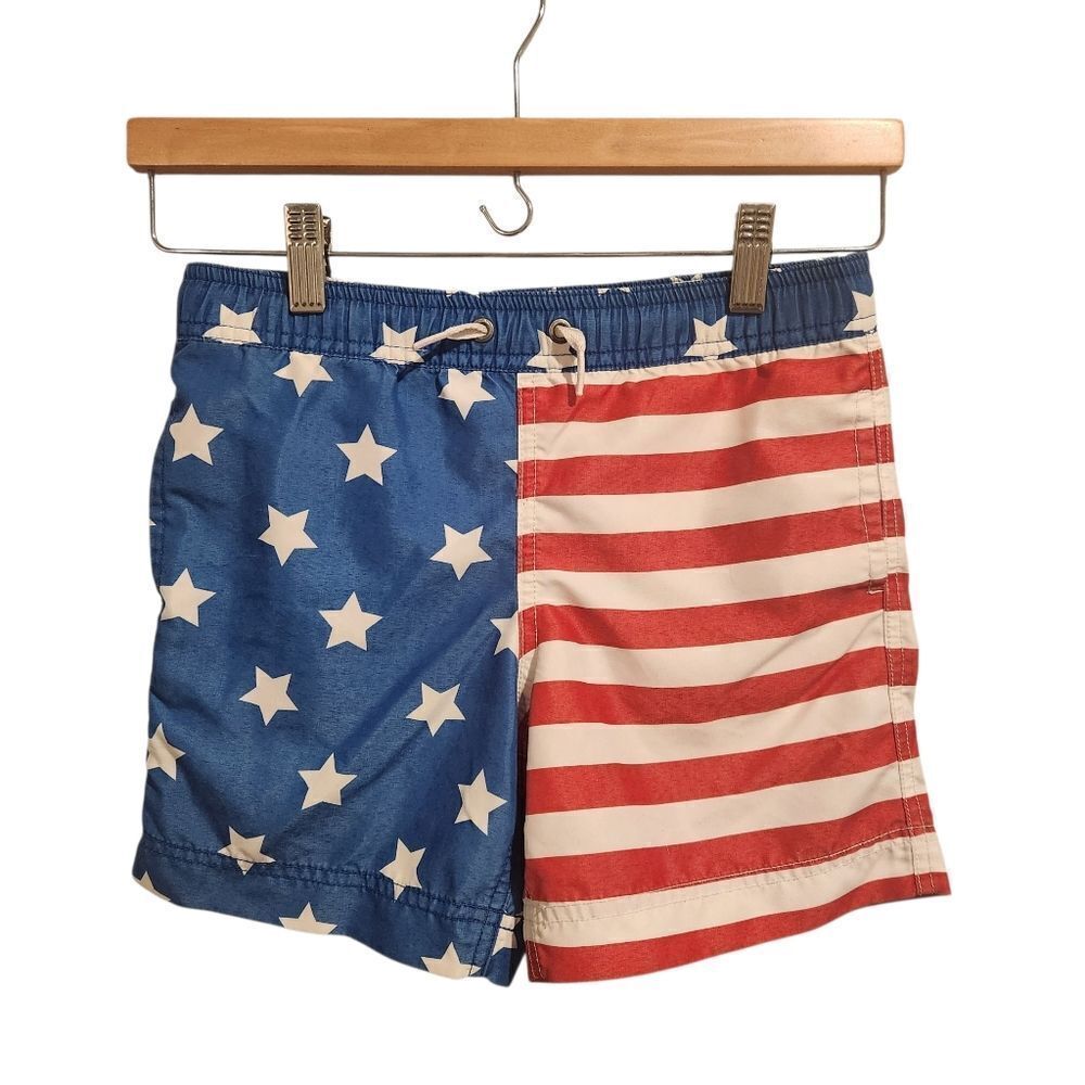 Hanna Andersson American Flag Swim Shorts Size 5